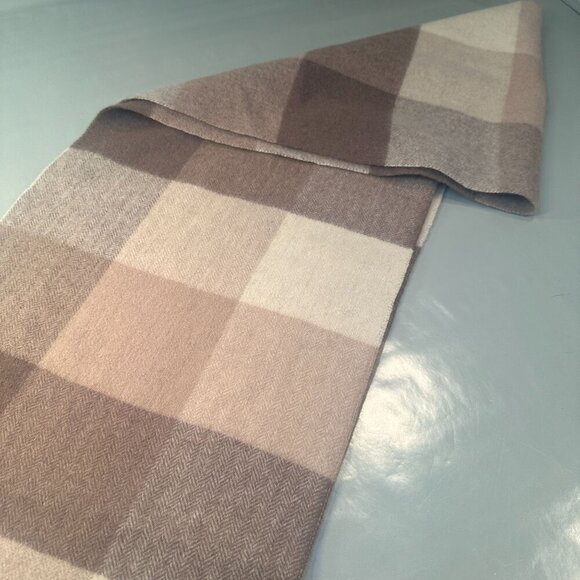 Wamsoft Wool Neck Scarf Fringe Shawl Wrap Plaid - Picture 8 of 12